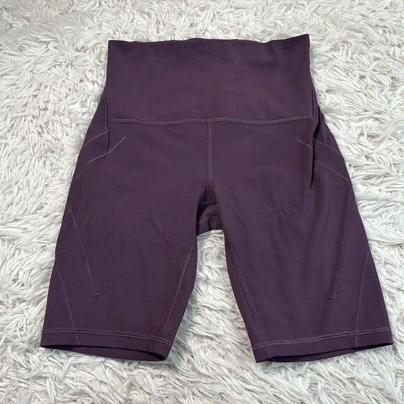 Lululemon Nulu Fold High-Rise Yoga Short 8" Grape Thistle - Picture 1 of 6